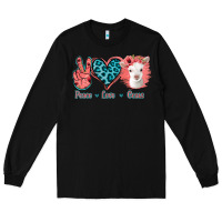 Black Peace Love Goats Long Sleeve Tee - Jasminsmagicworld