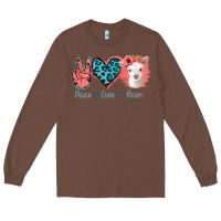 Chestnut Peace Love Goats Long Sleeve Tee - Jasminsmagicworld