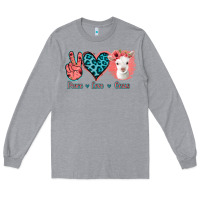 Heather Grey Peace Love Goats Long Sleeve Tee - Jasminsmagicworld