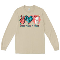 Mushroom Peace Love Goats Long Sleeve Tee - Jasminsmagicworld