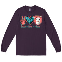Plum Peace Love Goats Long Sleeve Tee - Jasminsmagicworld