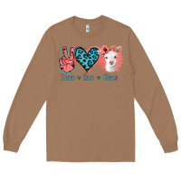 Toasted Coconut Peace Love Goats Long Sleeve Tee - Jasminsmagicworld