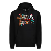 Black jesus is my valentine Premium Hoodie - CowhideDigitalArt