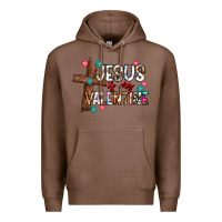 Chestnut jesus is my valentine Premium Hoodie - CowhideDigitalArt