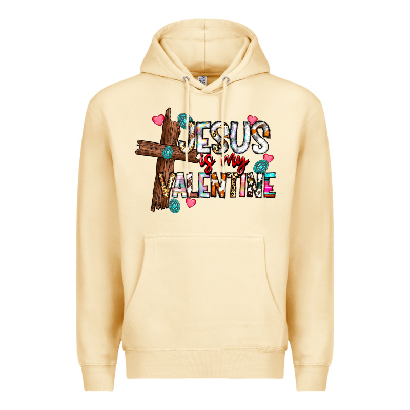 Jesus Is My Valentine Premium Hoodie by CowhideDigitalArt | Teevron