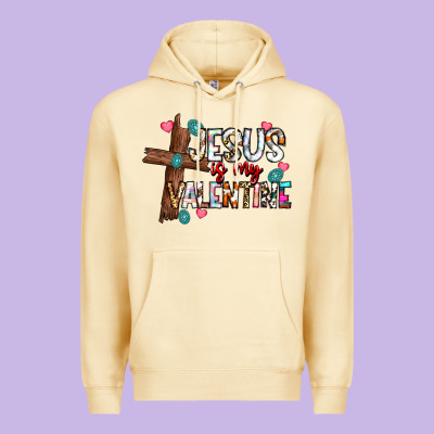 Jesus Is My Valentine Premium Hoodie Designed By Cowhidedigitalart