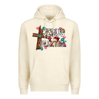 Sandshell jesus is my valentine Premium Hoodie - CowhideDigitalArt