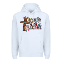 White jesus is my valentine Premium Hoodie - CowhideDigitalArt