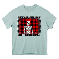 When You Re Dead Inside But It Christmas Skeleton Heavy Core Tee | Teevron