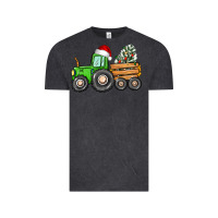 Vintage Black christmas tractor Vintage Tee - CowGirlArtShop