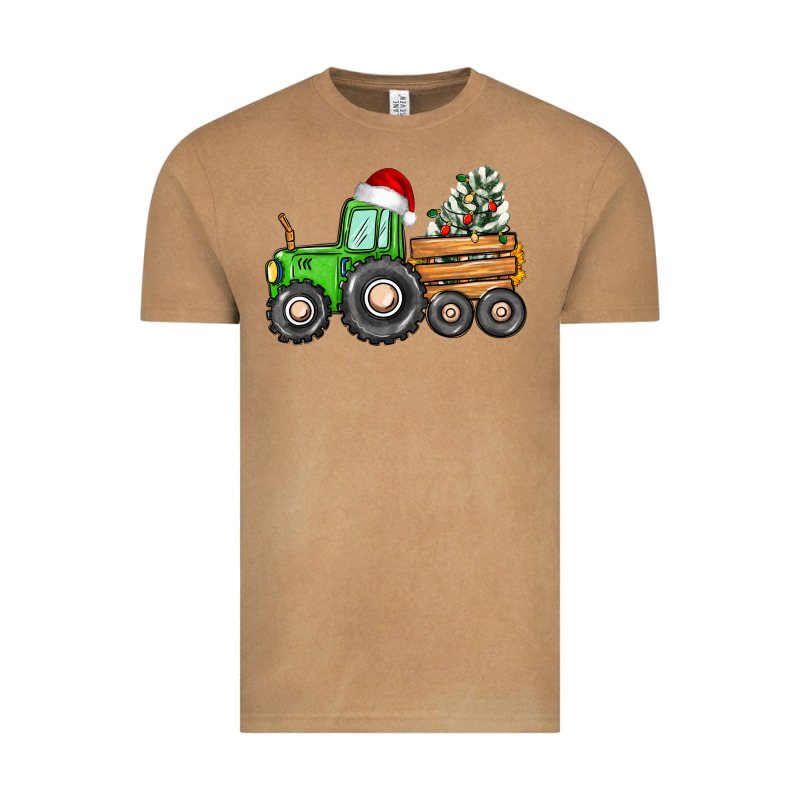 Christmas Tractor Vintage Tee by CowGirlArtShop | Teevron