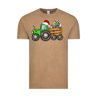 Vintage Coffee christmas tractor Vintage Tee - CowGirlArtShop