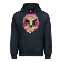 Navy v.d lotus and cow Urban Hoodie - AdoDesignShop