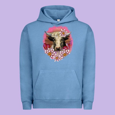 V.d Lotus And Cow Urban Hoodie Designed By Adodesignshop