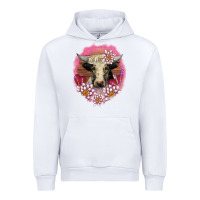 White v.d lotus and cow Urban Hoodie - AdoDesignShop