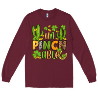 Burgundy un pinch able  st. patrick's day Long Sleeve Tee - OliviaCreatesArt