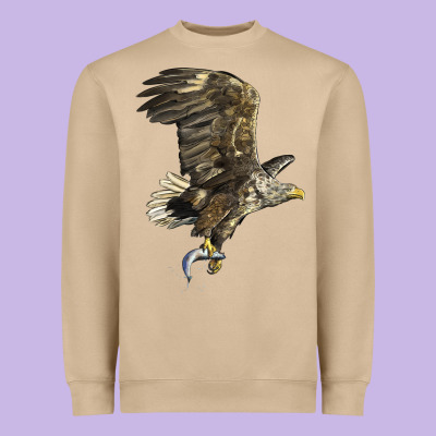 American White Sea Eagle Heavyweight Sweatshirt Designed By Lillyallendesigns