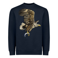 Navy American White Sea Eagle Heavyweight Sweatshirt - LillyAllenDesigns