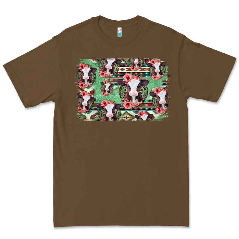 Baby Cow Floral Aztec Background Premium Tee by Jasminsmagicworld | Teevron