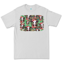 Dove Grey baby cow floral aztec background Premium Tee - Jasminsmagicworld