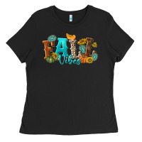 Black Fall Vibes Ladies Tee - texasbilliewilder
