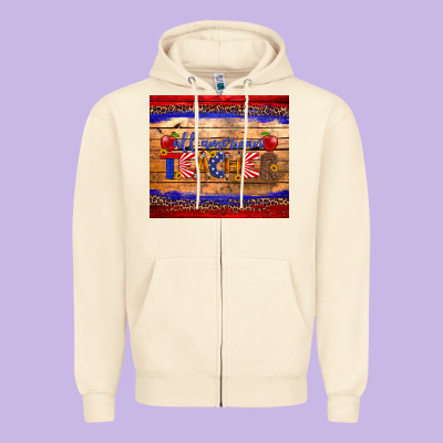 All American Teacher Tumbler Zipper Hoodie Designed By Artiststas