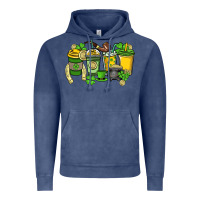 Vintage Denim St. Patrick's Day coffee cups Vintage Hoodie - HowdyJamesFarm