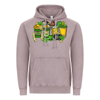 Vintage Zinc St. Patrick's Day coffee cups Vintage Hoodie - HowdyJamesFarm