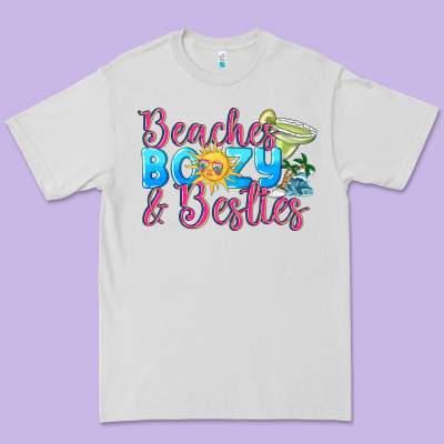 Beaches Boozy Besties Summer Premium Tee Designed By Nancycooperartshop