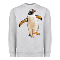 Heather Grey penguin Heavyweight Sweatshirt - LillyAllenDesigns