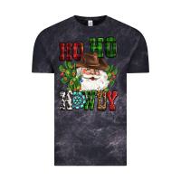 Cloud Black ho ho howdy santa Vintage Tee - CowGirlArtShop
