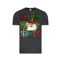 Vintage Black ho ho howdy santa Vintage Tee - CowGirlArtShop