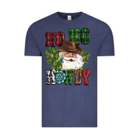 Vintage Denim ho ho howdy santa Vintage Tee - CowGirlArtShop
