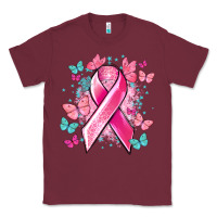 Burgundy Breast Cancer ribbon Cancer Awareness Classic Tee - HowdyJamesFarm