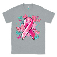 Heather Grey Breast Cancer ribbon Cancer Awareness Classic Tee - HowdyJamesFarm