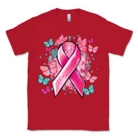 Red Breast Cancer ribbon Cancer Awareness Classic Tee - HowdyJamesFarm