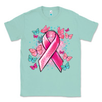 Seafoam Breast Cancer ribbon Cancer Awareness Classic Tee - HowdyJamesFarm