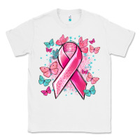 White Breast Cancer ribbon Cancer Awareness Classic Tee - HowdyJamesFarm