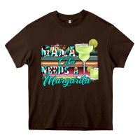Chocolate Brown mama cita needs a margarita Heavy Core Tee - JahusDesignShop