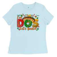 Baby Blue I'm dos let's Fiesta Ladies Tee - NancyCooperArtShop
