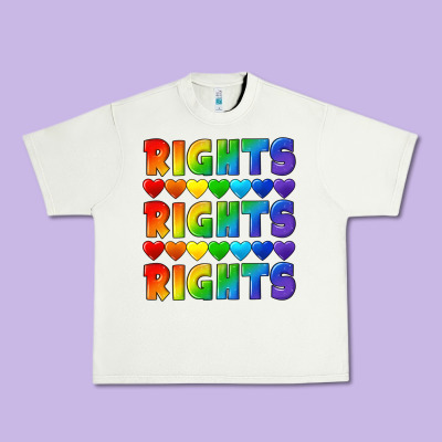 Rights Rights Rights Pride Urban Heavy Tee Designed By Cowgirlartshop