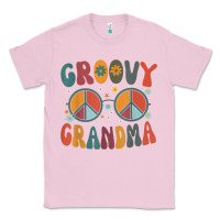 Bubblegum Pink groovy grandma retro 70s peace sign design grandmother Classic Tee - longCreatives