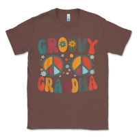 Chestnut groovy grandma retro 70s peace sign design grandmother Classic Tee - longCreatives