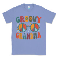 Colony Blue groovy grandma retro 70s peace sign design grandmother Classic Tee - longCreatives