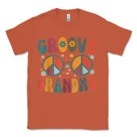 Copper groovy grandma retro 70s peace sign design grandmother Classic Tee - longCreatives