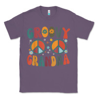 Lavender groovy grandma retro 70s peace sign design grandmother Classic Tee - longCreatives