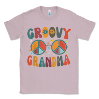 Lilac groovy grandma retro 70s peace sign design grandmother Classic Tee - longCreatives