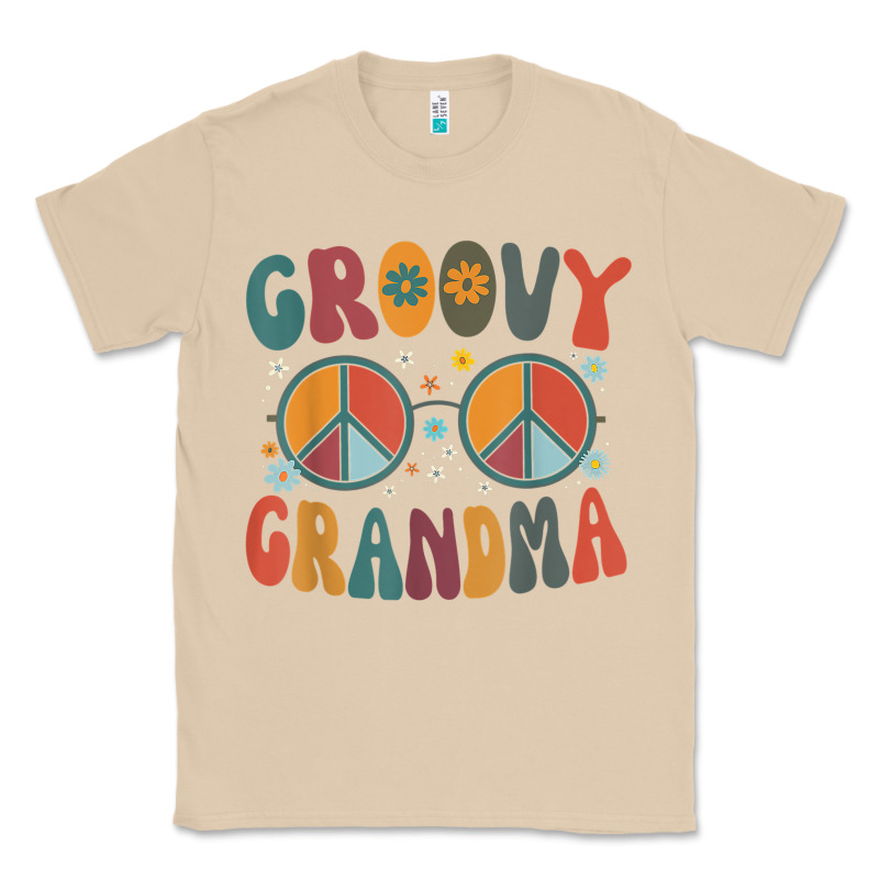 Groovy Grandma Retro 70s Peace Sign Design Grandmother Classic Tee by longCreatives | Teevron