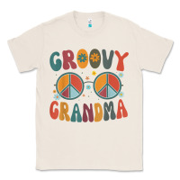 Natural groovy grandma retro 70s peace sign design grandmother Classic Tee - longCreatives