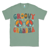 Sage groovy grandma retro 70s peace sign design grandmother Classic Tee - longCreatives